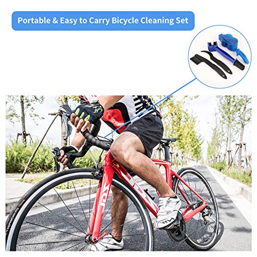 WBYJ 4 Pcs Limpiador de Cadena de Bicicleta, Dispositivo de Limpieza de Cadenas, Bici Herramienta de Limpieza, Portatil Kit De Cepillo De Limpieza De Bici Rapida para Todo Tipo de Bicicletas Cadena