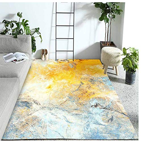 WDSZY Alfombra Moderna, Alfombra De Arte Abstracto De Estilo Nórdico, Alfombra Antideslizante De Sala De Estar De Dormitorio, Impresión De Poliéster, Decoración Regional 160X230Cm
