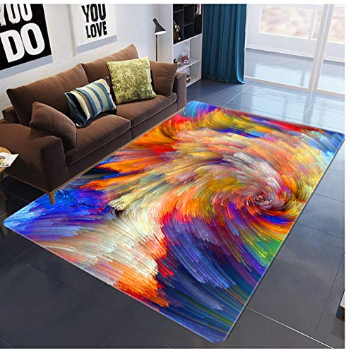 WDSZY Alfombra Moderna, Diseño Creativo En 3D, Alfombra De Gran Tamaño para Sala De Estar Y Dormitorio, Impresión De Poliéster, Diseño Antideslizante, Decoración del Hogar 160X230Cm
