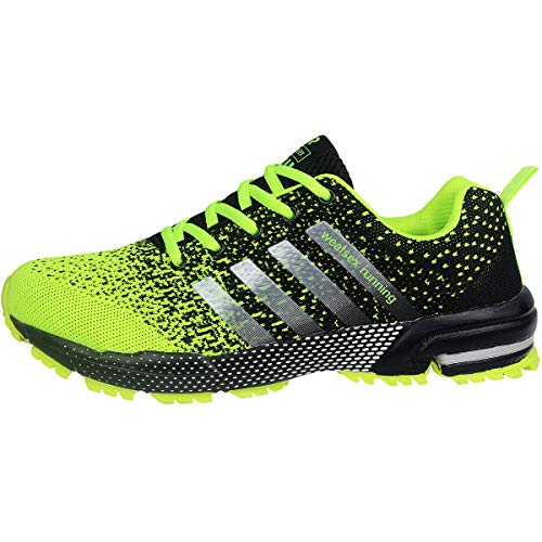 Wealsex Zapatos para Correr En Montaña Asfalto Aire Libre Deportes Zapatillas De Running para Hombre (43, Verde)