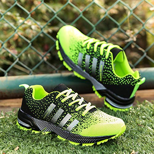 Wealsex Zapatos para Correr En Montaña Asfalto Aire Libre Deportes Zapatillas De Running para Hombre (43, Verde)