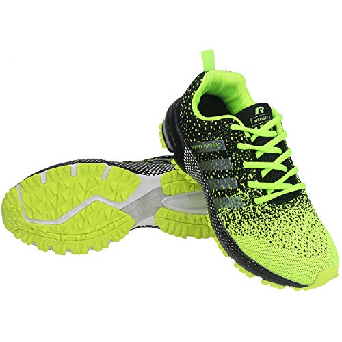Wealsex Zapatos para Correr En Montaña Asfalto Aire Libre Deportes Zapatillas De Running para Hombre (43, Verde)