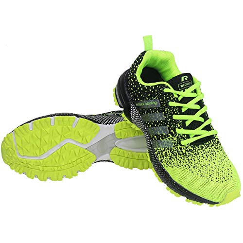 Wealsex Zapatos para Correr En Montaña Asfalto Aire Libre Deportes Zapatillas De Running para Hombre (43, Verde)