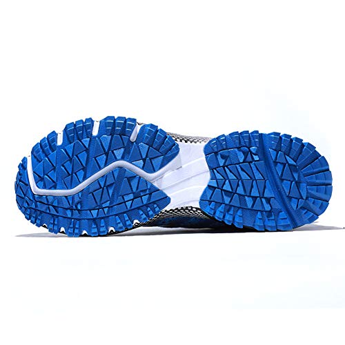 Wealsex Zapatos para Correr En Montaña Asfalto Aire Libre Deportes Zapatillas De Running para Hombre Cojín de Aire Camo Estilo Zapatos Casuales (44 EU, Azul Claro)