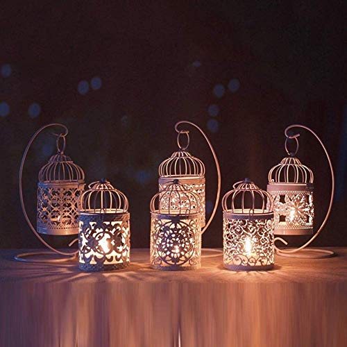 Weanty 6 Unids Candelabro de Hierro Romántico portavelas Clásico decoración Europea Para El Banquete de Boda Decoración Del Hogar
