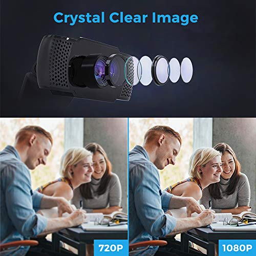 Webcam PC, 1080P HD ajustable USB Webcam con micrófono, Plug and Play cámara web para videollamadas, estudio en línea, conferencia, grabación, juegos