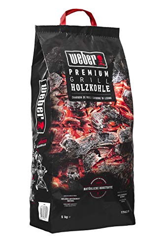 Weber Premium Holzkohle 5 kg Carbón vegetal, Negro