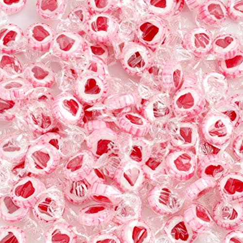 WeddingTree Caramelos Corazón Rosa para Wedding - 500g Caramelos Boda - Dulces en Forma de Corazón Mensaje para decoración de Mesa, para Bautizo, Wedding Favours de Boda, Día de la Madre o Comunión