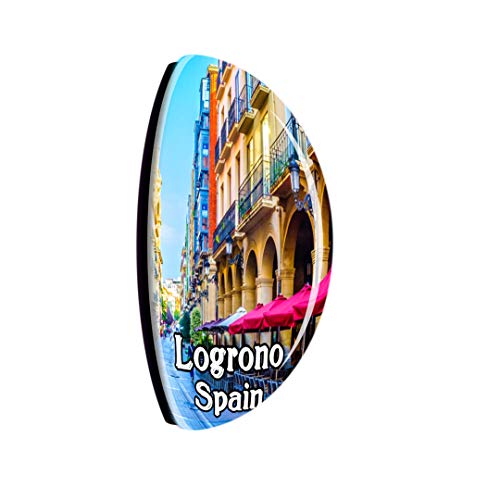 Weekino Logroño España Imán de Nevera Cristal de Cristal 3D Ciudad Turística Recuerdo de Viaje Colección Regalo Fuerte Etiqueta Engomada del refrigerador