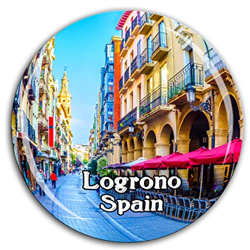 Weekino Logroño España Imán de Nevera Cristal de Cristal 3D Ciudad Turística Recuerdo de Viaje Colección Regalo Fuerte Etiqueta Engomada del refrigerador