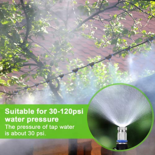 Weeygo Kit Nebulizador Jardin, Sistema de Nebulizacion para Terraza Pergola Exterior, DIY Enfriamiento Nebulizadores con 10 Boquilla (10M)