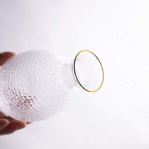 WEHOLY Taza y platillo de cerámica para el hogar, Borde Dorado, Textura de rombo, con Mango, Capuchino, café con Leche, Taza de café Espresso de Moca, Elegante, Blanco, Juego de 3.