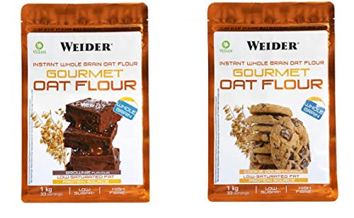 Weider Oat Gourmet. Harina de Avena Integral. Fuente de proteína con bajo contenido en azúcares. Sabor Cookie (1 kg)