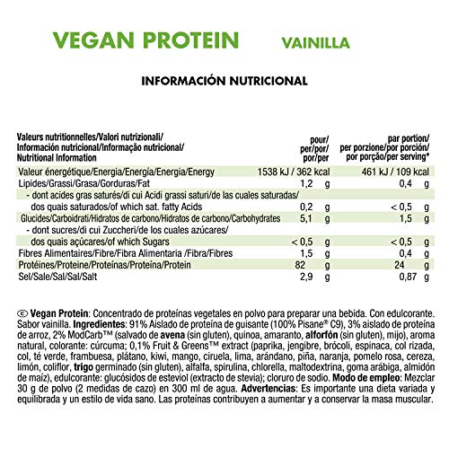 Weider Vegan Protein. Sabor Mango-Matcha. Proteína 100% vegetal de guisantes (PISANE) y arroz. Sin gluten. Sin lactosa. Sin aceite de palma (750 g)