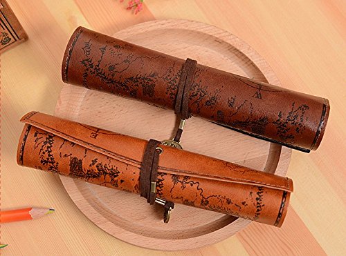 Weimay 1 Pcs PU Leather Pencil Case Travel Drawing Porta Lápices Más Adecuado para Escritores Artistas y Estudiantes Extra Large