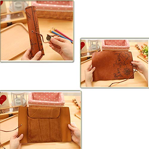 Weimay 1 Pcs PU Leather Pencil Case Travel Drawing Porta Lápices Más Adecuado para Escritores Artistas y Estudiantes Extra Large