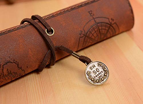 Weimay 1 Pcs PU Leather Pencil Case Travel Drawing Porta Lápices Más Adecuado para Escritores Artistas y Estudiantes Extra Large