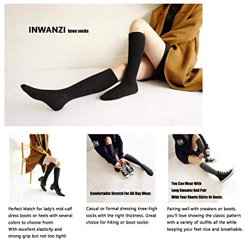 WEIPING Calcetines Unisex hasta la Rodilla, Medias Suaves y cómodas para Correr, Deportes, vuelos, Viajes, Embarazo, Enfermera, Rosa, Rosa, Estampado de Labios, Kiss Me