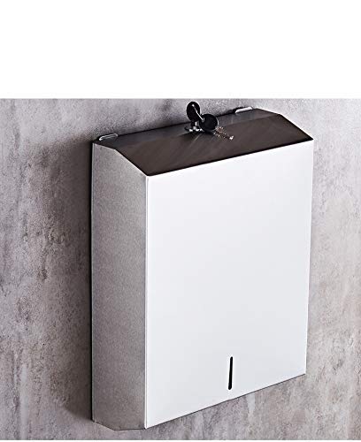 weiwei Bandeja para Toallas de Mano de Acero Inoxidable Soporte para Caja de Papel para baño Inodoro Hotel montado en la Pared Caja de pañuelos para el hogar perforación Gratis (Color:como se muest