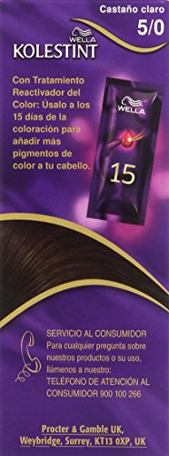 Wella Kolestint Tinte De Cabello Kit, Tono 50 Castaño Claro 210 g