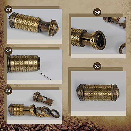 WenX 2019 Da Vinci Code Mini Cryptex/Mini Password Box/Regalo de cumpleaños romántico para el día de San Valentín.