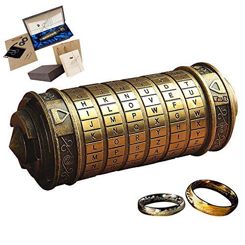 WenX 2019 Da Vinci Code Mini Cryptex/Mini Password Box/Regalo de cumpleaños romántico para el día de San Valentín.