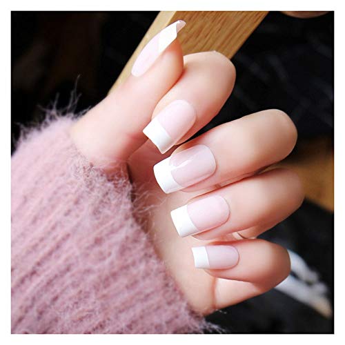 Wenxiaw 500 Piezas Uñas Postizas Francesas Blancas Puntas Profesionales de Uñas Francesas Tips Uñas Francesa para Manicure Salon Manicure Decoration DIY Tools, 10 Tamaños (Blanco)