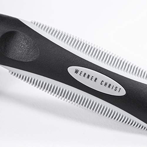 Werner Christ Cepillo para Lana Ideal para cuidar la Piel de Cordero y Oveja, Quitar la Suciedad y Dejar el Pelo Suave En Negro, Talla única