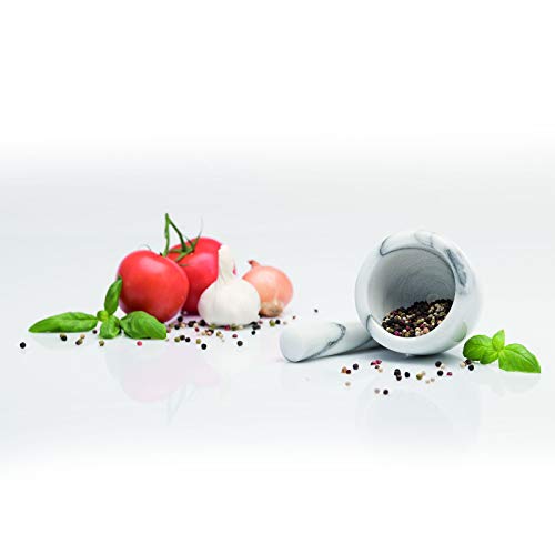 Westmark 6959 Mortero con Mano, Piedra, Gris, Color Blanco