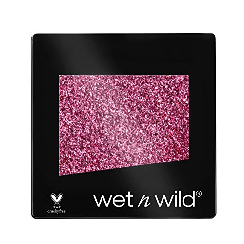 Wet n Wild - Color Icon Glitter Eyeshadow Single - Sombra de Ojos Brillante con una Fórmula Hidratante y Textura Sedosa, Glitter Maquillaje Profesional - Vegan - Color Rosa Groupie