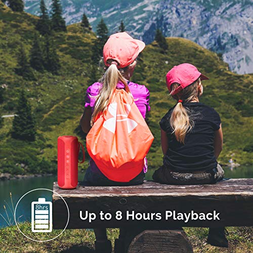 Wharfedale Bluetooth Speaker 20W Wireless Portable Speaker,IPX7 Waterproof,Rich Bass,Loud Sound,Power Bank,8H Playtime,Bulit-in Mic,For Camping,Outdoors,Garden,Shower … (Blue)