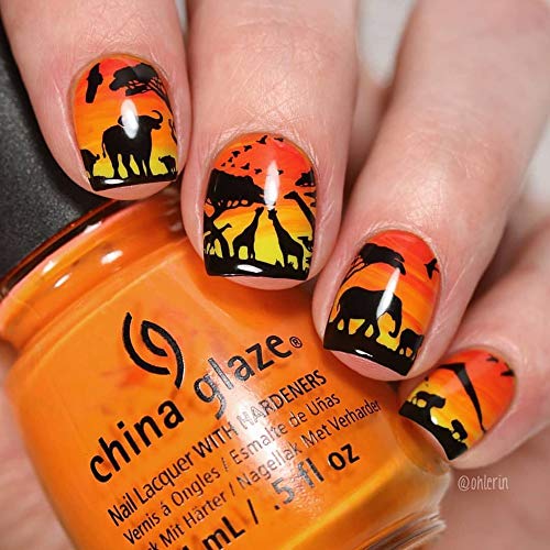 Whats Up Nails - B040 Safari Ride Stamping Plate for Nail Art Design