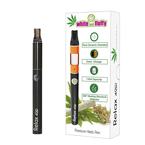 White and Fluffy® vaporizador • Test: 1,6 (bien) • Evaporador Relax 420 Dry Herb seco difusor de fragancia hierbas Evaporador • Super Vape para Weed y hierba