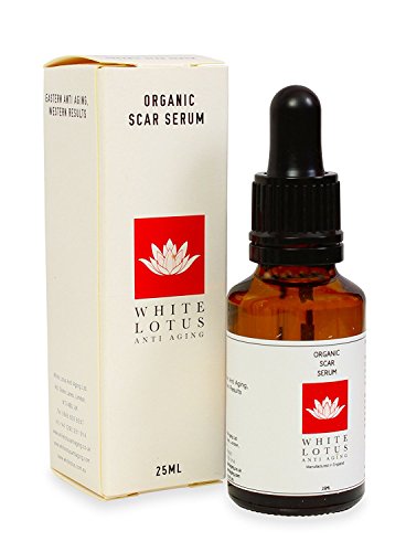 White Lotus Anti Aging: Sérum para Eliminar Cicatrices Scar Serum Aceite de Té Verde Orgánico Rejuvenece las Células de la Piel, Reduce las Rojeces para usar con Derma Roller, Derma Stamp o Solo 25mL
