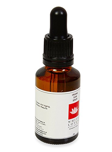 White Lotus Anti Aging: Sérum para Eliminar Cicatrices Scar Serum Aceite de Té Verde Orgánico Rejuvenece las Células de la Piel, Reduce las Rojeces para usar con Derma Roller, Derma Stamp o Solo 25mL