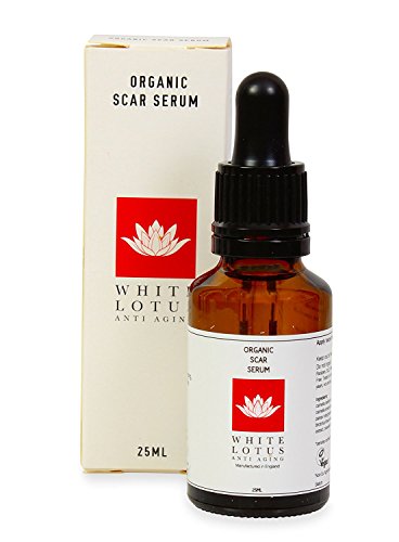 White Lotus Anti Aging: Sérum para Eliminar Cicatrices Scar Serum Aceite de Té Verde Orgánico Rejuvenece las Células de la Piel, Reduce las Rojeces para usar con Derma Roller, Derma Stamp o Solo 25mL
