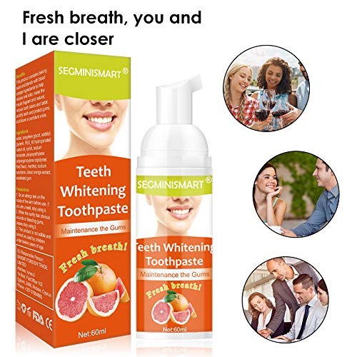 Whitening Toothpaste, Blanqueador Dental, Baking Soda Toothpaste, Pasta de Dientes Sin Flúor, Intensive Stain Removal Whitening Toothpaste, Prevenir la Caries Dental, Eliminación de Manchas