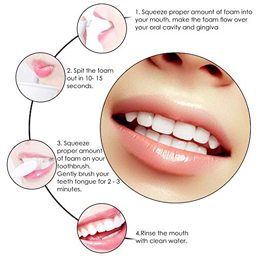 Whitening Toothpaste, Blanqueador Dental, Baking Soda Toothpaste, Pasta de Dientes Sin Flúor, Intensive Stain Removal Whitening Toothpaste, Prevenir la Caries Dental, Eliminación de Manchas