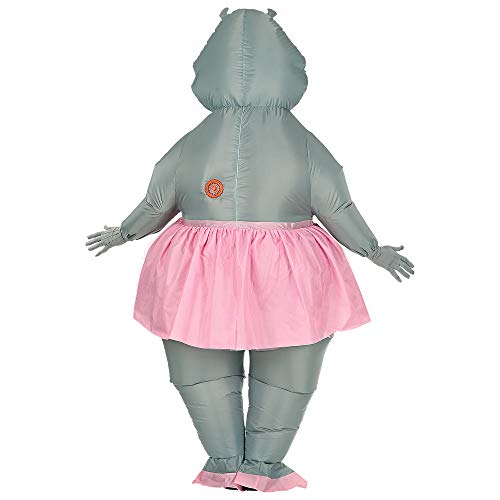 WIDMANN 75513 hinchable Hippo bailarina Disfraz, unisex ? Adultos, Gris , color/modelo surtido