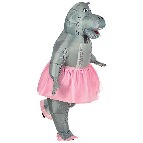 WIDMANN 75513 hinchable Hippo bailarina Disfraz, unisex ? Adultos, Gris , color/modelo surtido