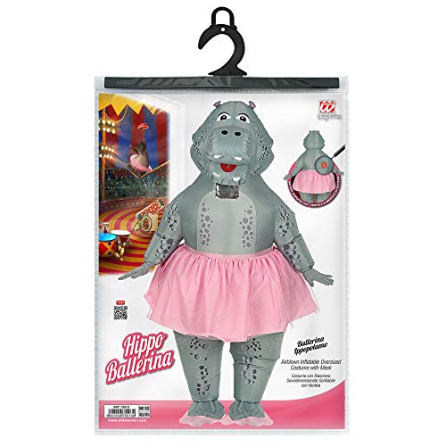 WIDMANN 75513 hinchable Hippo bailarina Disfraz, unisex ? Adultos, Gris , color/modelo surtido
