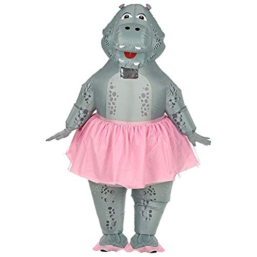 WIDMANN 75513 hinchable Hippo bailarina Disfraz, unisex ? Adultos, Gris , color/modelo surtido