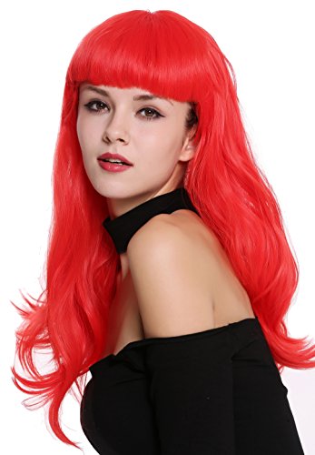 WIG ME UP- 90649-EZA13 Peluca Mujer Carnaval Halloween Rojo Años 50 Burlesque Pin-Up Flequillo