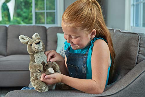 Wild Republic-10935 Peluche Canguro Cuddlekins, Color marrón (10935)