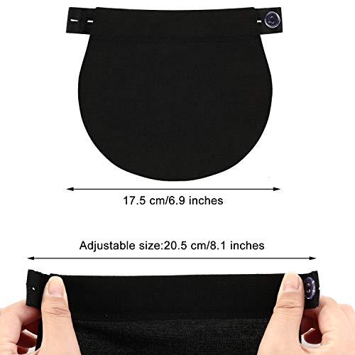 WILLBOND 6 Paquetes Extensor de Pantalones de Maternidad Extensor de Cintura Ajustable Extensor de Cintura de Embarazo Alargador de Pantalones Elástico para Mujeres Embarazadas, 5 Colores