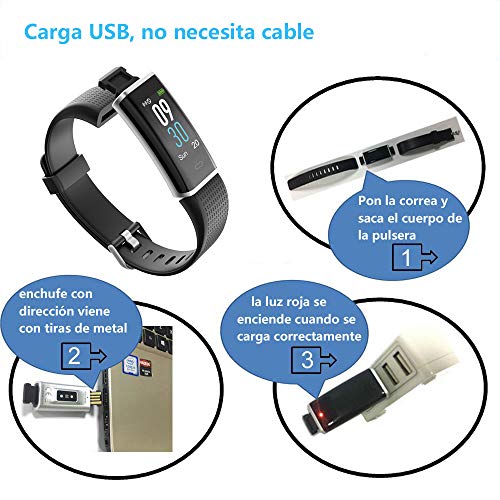 Willful Pulsera Actividad Impermeable IP68 con 14 Modos de Deporte,Pulsera Inteligente con Pulsómetro, Monitor de Calorías, Sueño,Podómetro,Pulsera Deporte para Android y iOS Teléfono móvil (Negro)
