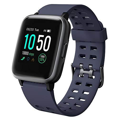 Willful Smartwatch Impermeable Reloj Inteligente con Pulsómetro, Pulsera Inteligente para Deporte con Cronómetro, Podómetro. Smartwatch Hombre Mujer para Android iOS Xiaomi Huawei iPhone(Azul)