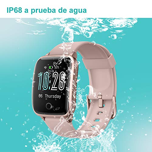 Willful Smartwatch,Pantalla de 1,3 Pulgadas Reloj Inteligente Impermeable IP68 con Pulsómetros para Mujer Hombre, Pulsera de Actividad Inteligente con Monitor de Sueño Contador de Caloría Cronógrafo