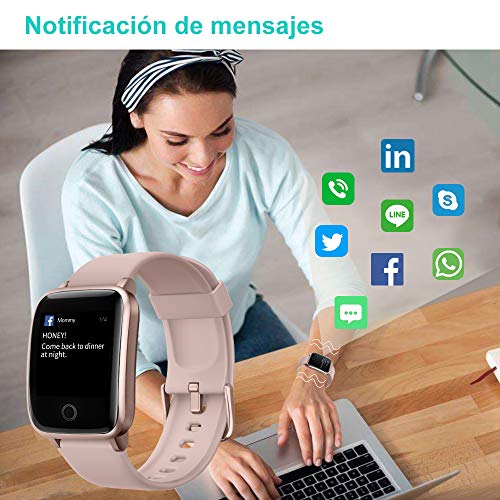 Willful Smartwatch,Pantalla de 1,3 Pulgadas Reloj Inteligente Impermeable IP68 con Pulsómetros para Mujer Hombre, Pulsera de Actividad Inteligente con Monitor de Sueño Contador de Caloría Cronógrafo Willful Smartwatch,Pantalla de 1,3 Pulgadas Reloj Inteligente Impermeable IP68 con Pulsómetros para Mujer Hombre, Pulsera de Actividad Inteligente con Monitor de Sueño Contador de Caloría Cronógrafo