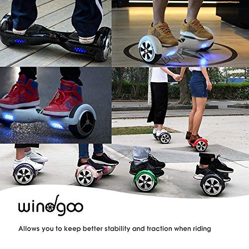 Windgoo Hoverboard 6.5" Scooter eléctrico con Auto Equilibrio, Hoverboard con Bluetooth y LED, por la borda con certificación UL 2272 (N1-R)